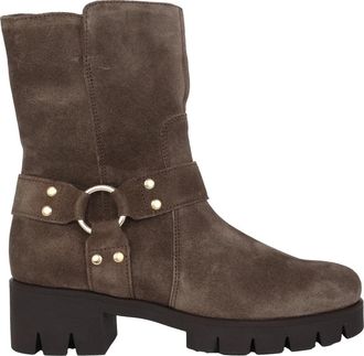 Gabor Medium Hoge Laars - Dames - Enkellaarsjes - Grijs - 40 1/2 EU - Leer - Schoenen