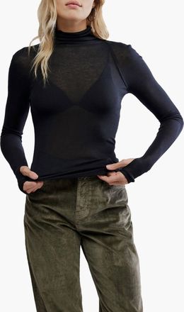 Free People Close To Home Layering Top In Black