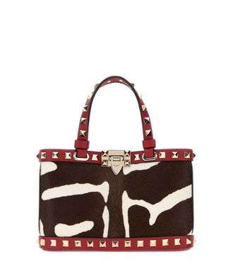 Valentino Garavani Brown Rockstud Mini Tote
