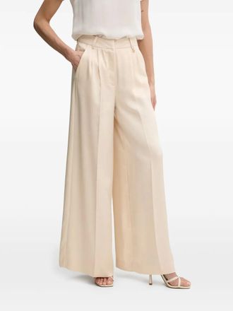 Fracomina pleated wide-leg trousers - Neutrals