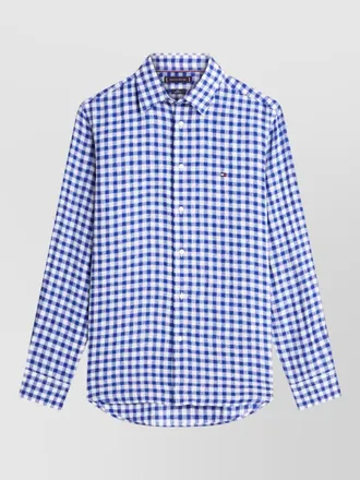 Tommy Hilfiger gingham check shirt button down collar