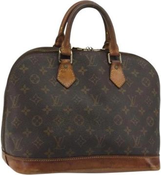 Louis Vuitton Pre-owned Monogram Canvas Hand Bag - Dames - Vintage Handtas - Bruin - ONE Size - Leer - Vintage
