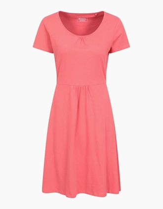 Mountain Warehouse Womens Mountain Warehouse Womens/Ladies Essentials Lora Plain Skater Dress - Pink/Orange/Red - Size: 16