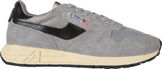 Autry Gray Reelwind Low Leather Accents Nylon Sneakers