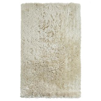 Beliani Beliani - Alfombra Peluda Beige De Pelo Largo 140 X 200 Cm Rectangular Con Mechones De Algod&oacute;n Cide