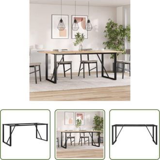 vidaXL Gambe in acciaio - Telaio Gambe a O per Tavolo da Pranzo 160x80x73 cm in Acciaio