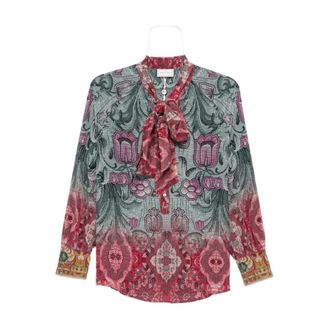 Pierre-Louis Mascia Blouses, female, Multicolor, Size: XS Printed Silk MultiColour Shirt