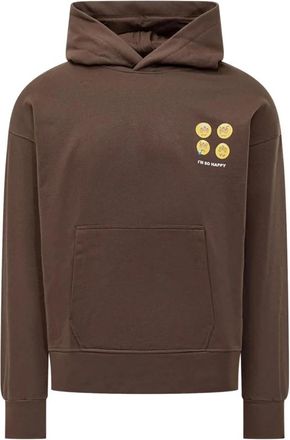 Barrow Felpa con stampa Cappuccio Profili a coste - Heren - Hoodies - Bruin - L - Hoodies & sweatvesten
