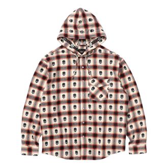 SUPREME FW25 x Number (N)ine Hooded Flannel Shirt White FW25S22-WHITE