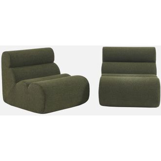 Sweeek Divano modulare boucl&eacute;, 2 posti