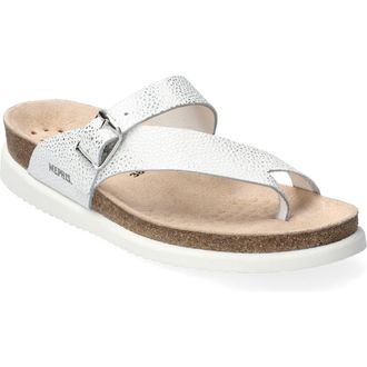Mephisto Helen Toe Loop Sandal in Silver Condor at Nordstrom Rack, Size 10