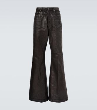 Rick Owens Coated wide-leg jeans