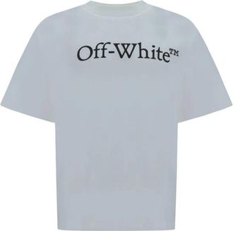 Off-white Cotton Big Bookish Skate T-Shirt - Heren - T-shirts - Wit - L - Katoen - Tops