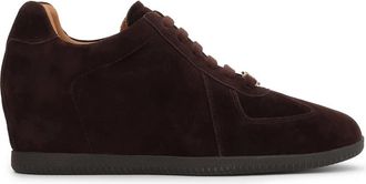 Kazar Suede Sneakers met Verborgen Sleehak - Dames - Sleehakken - Bruin - 35 EU - Su&egrave;de - Schoenen