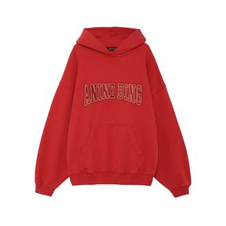 Anine Bing Hoodies & sweatvesten, Dames, Rood, XS, Katoen, Sweatshirt