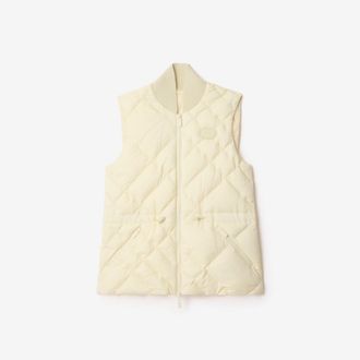 Burberry Check-stitch Nylon Gilet, Size: XXL