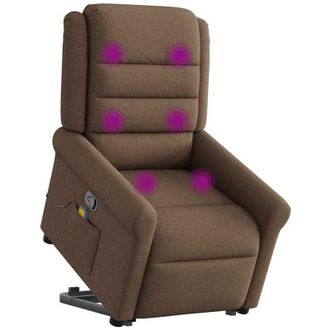 vidaXL Vidaxl - Silla De Masaje Reclinable De Pie De Tela Marr&oacute;n
