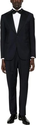 Corneliani Single Breasted Suits - Heren - Business pakken - Blauw - XL - Kostuums