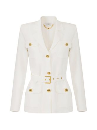 Elisabetta Franchi Einreihige Jacke mit G&uuml;rtel von Elisabetta Franchi
