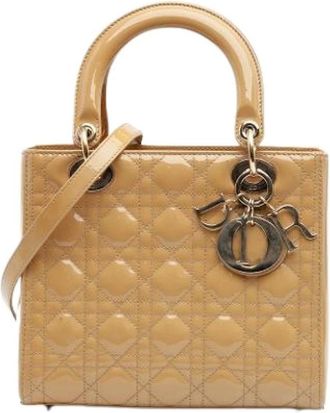 Dior Pre-owned Handbags, female, Brown, Size: ONE SIZE Pre-owned Lady Dior Handbag