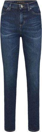 Philipp Plein Jeans con placca logo - Blu