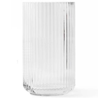Lyngby Porcel&aelig;n Glasvase, H 38 cm, transparent