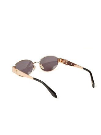 Just Cavalli SJC152 Metal Oval Frame Sunglasses - Gold