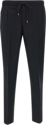 BRIGLIA 1949 Slim-fit Broek - Heren - Slim Fit Broeken - Zwart - S - Leer - Broeken