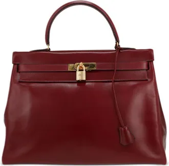 Herm&egrave;s Kelly 35 handbag - women - Leather - One Size - Red
