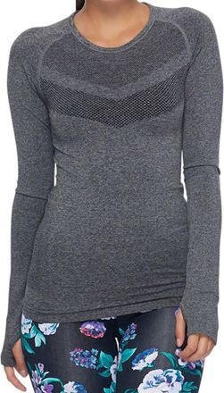 Body Glove Charcoal Joshua Tree Seamless Long Sleeve Pullover In Bgs Grey