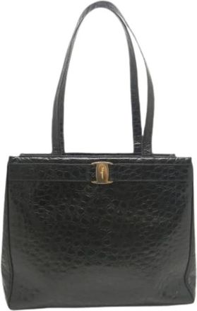 Ferragamo Pre-owned Tote Bag - Dames - Vintage Shopper - Zwart - ONE Size - Leer - Vintage