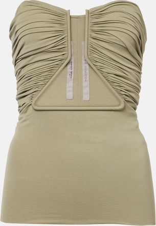 Rick Owens Top Hollywood in jersey con ruches