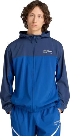 New Balance Herenwindjack met geweven structuur en kleurblokken, regular fit (Galaxy Blauw)