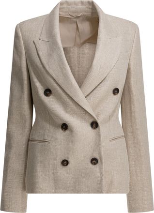 Brunello Cucinelli Beige Linnen Katoenen Jas
