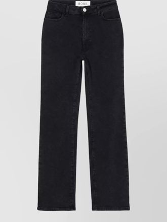 R&oacute;he high-rise straight-leg jeans