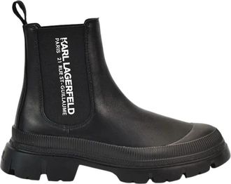 Karl Lagerfeld Trekka Boots - Heren - Chelseaboots - Zwart - 41 EU - Leer - Schoenen