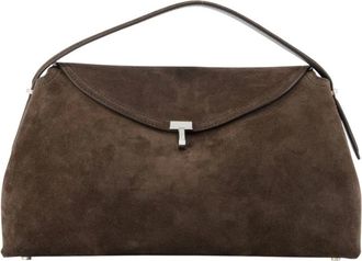 Toteme Handbags, female, Brown, Size: ONE SIZE T-Lock Top Handle Purse