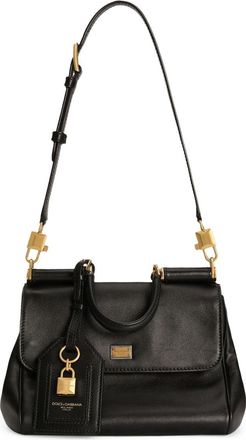 Dolce & Gabbana Womens Handbag My Sicily Black Pvc Shoulder Bags