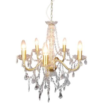 N&auml;ve Naeve Cecilia L&aacute;mpara De Ara&ntilde;a De Varios Brazos Dorada, 5 Brazos E14