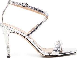Michael Kors Lena sandals - women - Leather - 10 - Silver