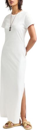 Vitamin A Coast Cotton T-Shirt Maxi Dress in White at Nordstrom, Size X-Small