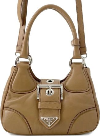 Prada 2013-2025 Nappa Soft Padded Re Edition 2002 Moon satchel - Bruin