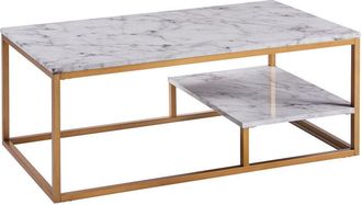 Teamson Home Teamson Home - Mesa De Centro Moderna Marmo De Madera Con Efecto M&aacute;rmol Vnf-00036