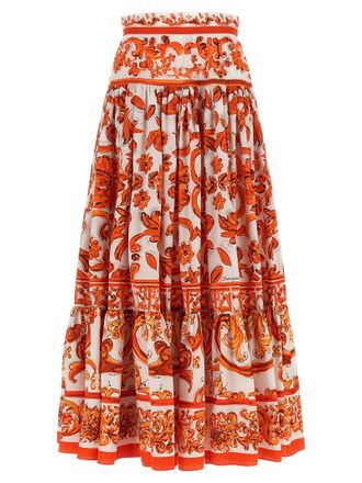Dolce & Gabbana Orange Cotton Mini Womens Skirt