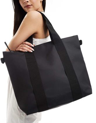 Rains 14160 unisex waterproof mini tote bag in black