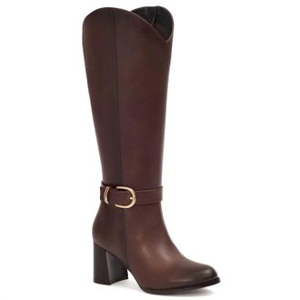 Andrea Womens Tall Riding Boots In Brown