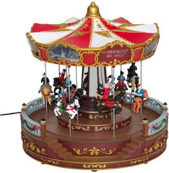 F&eacute;&eacute;ric Lights & Christmas Pueblo Iluminado Gran Carrusel Musical 52 Led - Atmosphera Cr&eacute;ateur DInt&eacute;rieur