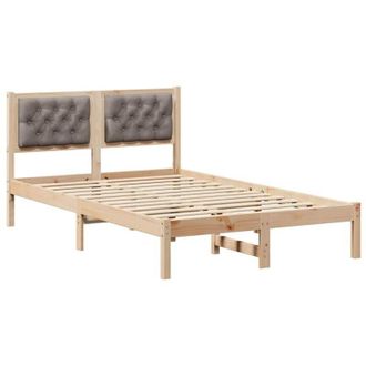 vidaXL Estructura De Cama Taup&eacute; 120 X 190 Cm Madera De Pino Macizo Vidaxl
