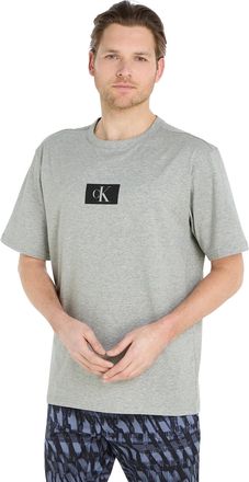 Calvin Klein Mens Short Sleeve Crew Neck T-Shirt, Grey (Grey Heather), S