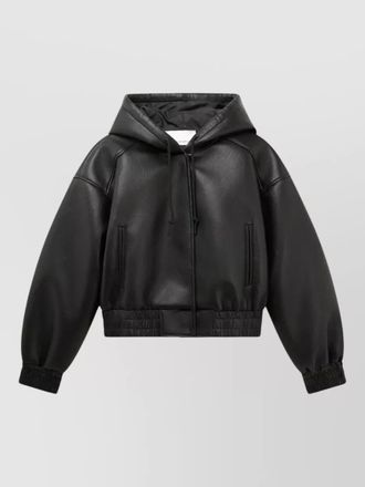 Frankie Shop hooded jacket elastic cuffs front pockets